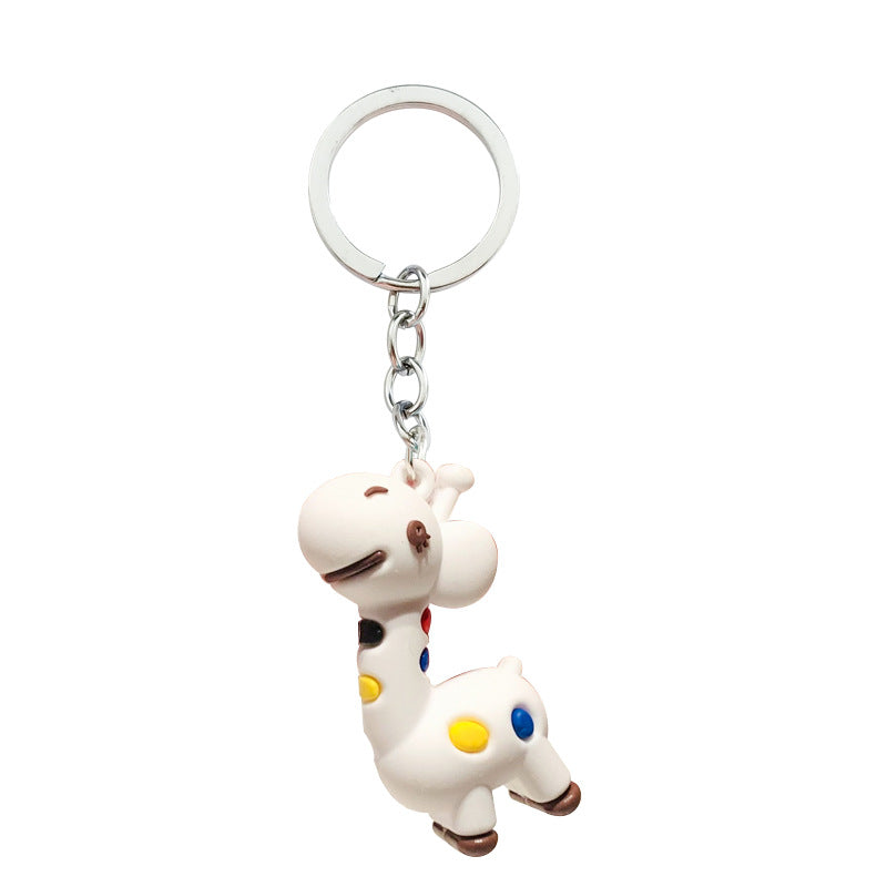 Wholesale Cartoon Cute Giraffe Silicone Keychain